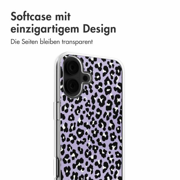 imoshion Design Hülle Apple iPhone 16 - Leopard Lilac