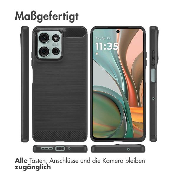 imoshion Brushed Back Cover für das Motorola Moto G75 5G - Schwarz