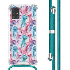 imoshion Design Hülle mit Band Samsung Galaxy A51 - Jellyfish Watercolor