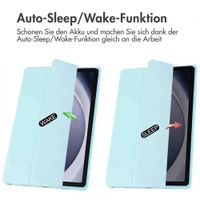 imoshion Trifold Hardcase Klapphülle Samsung Galaxy Tab A9 Plus - Hellblau