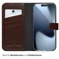 Selencia Echtleder Klapphülle Apple iPhone 17 Pro - Braun