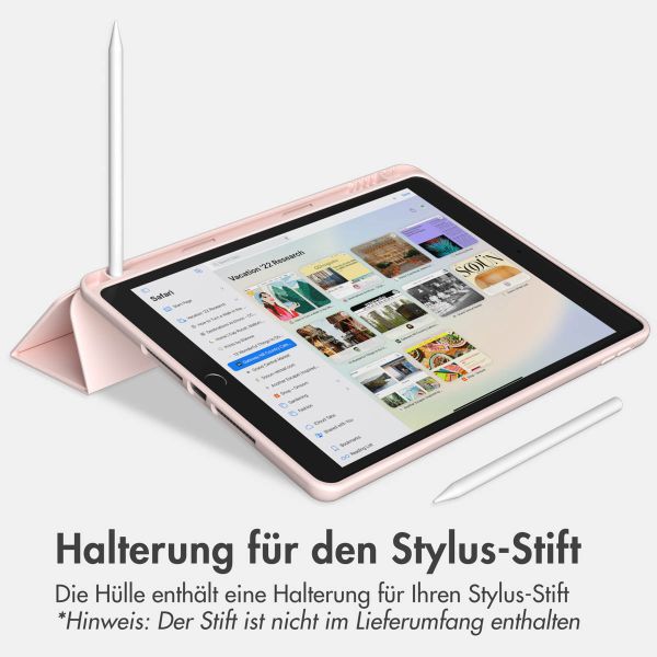 Accezz Smarte Klapphülle aus Silikon Apple iPad 9 (2021) 10.2 Zoll / iPad 8 (2020) 10.2 Zoll / iPad 7 (2019) 10.2 Zoll - Rosa