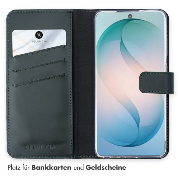 Selencia Echtleder Klapphülle Samsung Galaxy S26 Ultra - Grün