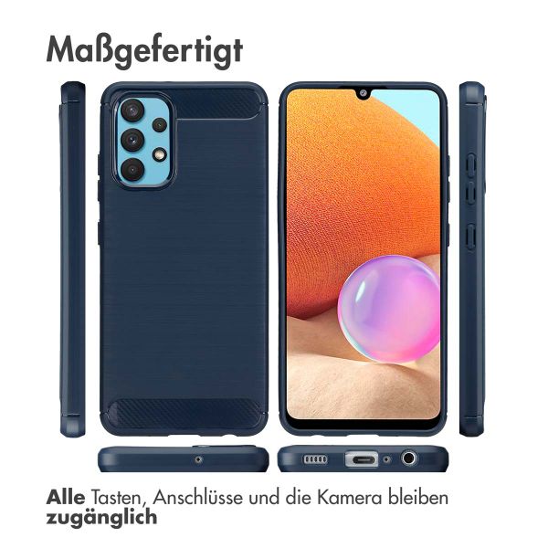 imoshion Brushed Back Cover für das Samsung Galaxy A32 (4G) - Dunkelblau