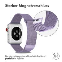 imoshion Mailändische Magnetarmband für die Apple Watch Series 1-9 / SE - 38/40/41 mm / Series 10 - 42 mm - Größe M - Violett