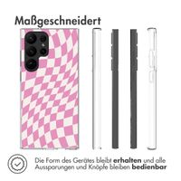 imoshion Design Hülle für das Samsung Galaxy S23 Ultra - Retro Pink Check