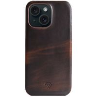 Wachikopa Full Wrap Back Cover für das iPhone 15 - Dark Brown