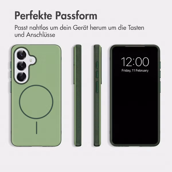imoshion Color Backcover mit Thin MagSafe Ring Samsung Galaxy S25 / S24 - Dunkelgrün