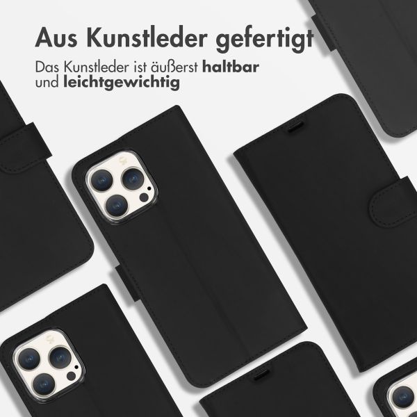 Accezz Wallet TPU Klapphülle Apple iPhone 15 Pro Max - Schwarz