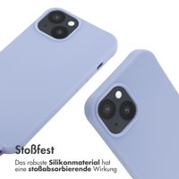 imoshion Silikonhülle mit Band für das iPhone 14 - Violett