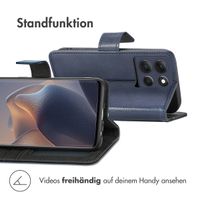 imoshion Luxuriöse Klapphülle Motorola Moto G86 - Dunkelblau