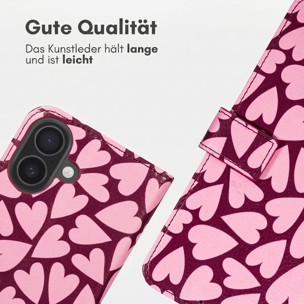 imoshion Design Klapphülle Apple iPhone 16 - Hearty Blush