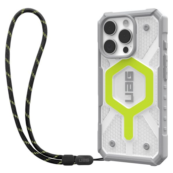 UAG Pathfinder Back Cover MagSafe mit Armband für das iPhone 16 Pro - Active Neon