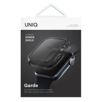 Uniq Garde Hybrid Watch Hülle mit Displayschutz für die Apple Watch 7-9 - 41 mm - Smoked (Tinted Grey)