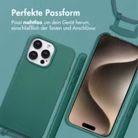 imoshion Color Backcover mit abnehmbarem Handykette und MagSafe Apple iPhone 15 Pro Max - Dunkelgrün