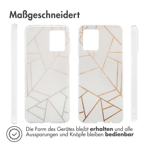 imoshion Design Hülle Motorola Moto G54 - White Graphic