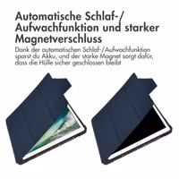 Accezz Rugged Trifold Klapphülle Apple iPad 6 (2018) 9.7 Zoll / iPad 5 (2017) 9.7 Zoll / Air 2 (2014)/Air 1 (2013) - Dunkelblau