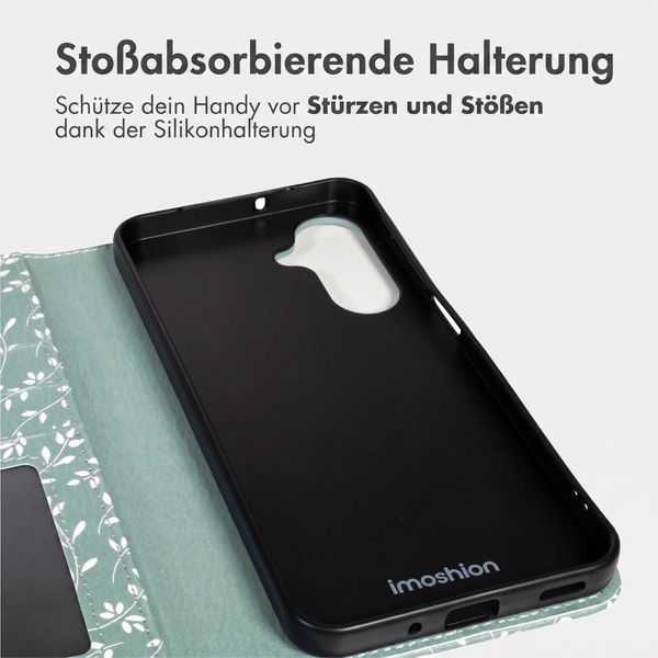 imoshion Design Klapphülle Samsung Galaxy A17 (5G) / (4G) - Smoke Green Flowers