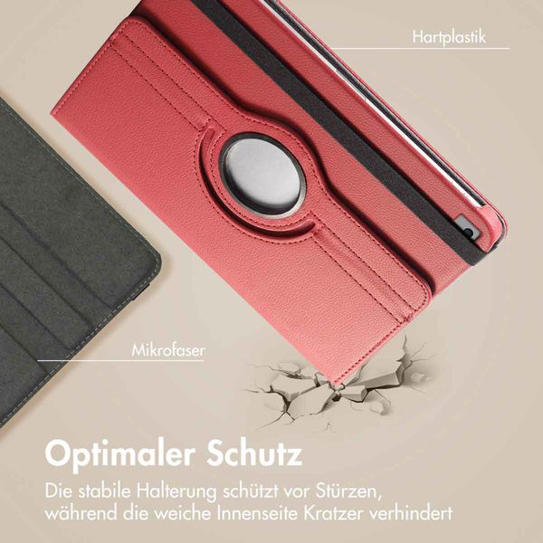 imoshion 360° drehbare Klapphülle Apple iPad 9 (2021) 10.2 Zoll / iPad 8 (2020) 10.2 Zoll / iPad 7 (2019) 10.2 Zoll - Dunkelrot