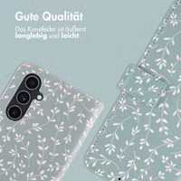 imoshion Design Klapphülle Samsung Galaxy A54 (5G) - Smoke Green Flowers