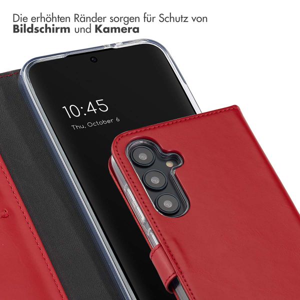 Selencia Echtleder Klapphülle für das Samsung Galaxy S24 FE - Rot