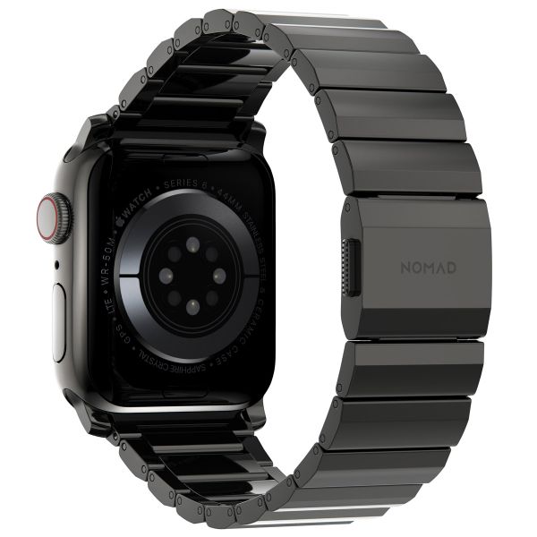 Nomad Magnetisches Stahlgliederarmband für das  Apple Watch Series 1 t/m 11 / SE / Ultra (44/45/46/49 mm) - Graphite