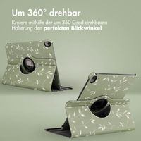 imoshion 360° drehbare Design Klapphülle Apple iPad Air 5 (2022) / Air 4 (2020) - Green Flowers