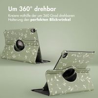 imoshion 360° drehbare Design Klapphülle für das iPad Air 5 (2022) / Air 4 (2020) - Green Flowers