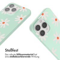 imoshion SilikonHülle design mit Band Apple iPhone 15 Pro - Green Flower Distance