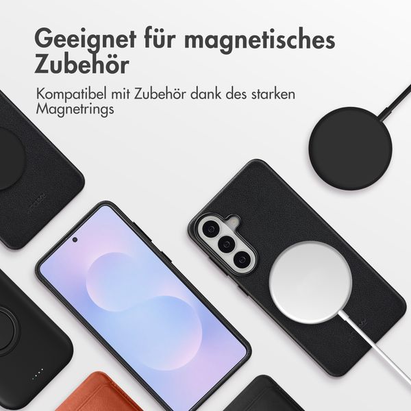 Accezz MagSafe Leather Backcover Samsung Galaxy S26 Plus - Onyx Black