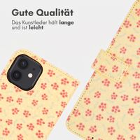 imoshion Design Klapphülle Apple iPhone 12 (Pro) - Sunny Yellow Petite Flowers