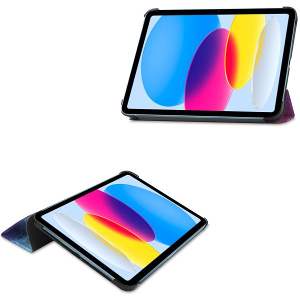 imoshion Design Trifold Klapphülle für das iPad 10 (2022) 10.9 Zoll - Space