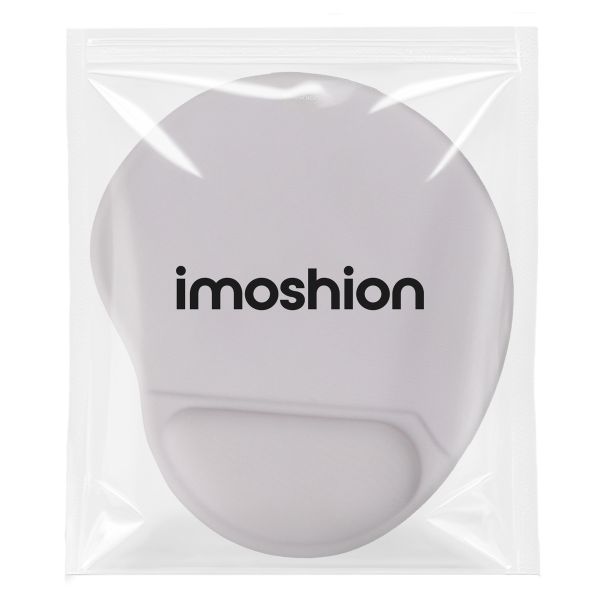imoshion Ergonomisches Mauspad - Mauspad mit Handgelenkstütze - 30 x 25 cm - Grau
