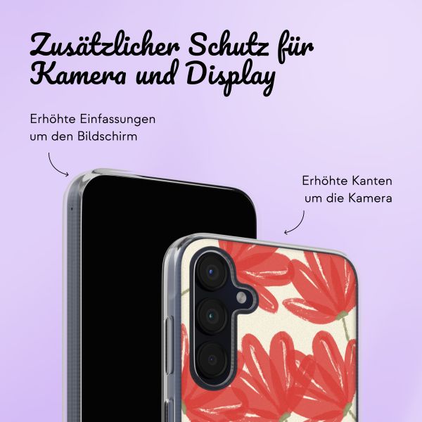 Personalisierte Hülle mit Blumen Samsung Galaxy A52(s) (5G/4G) - Transparent