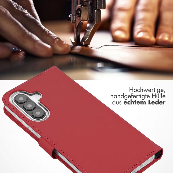 Selencia Echtleder Klapphülle Samsung Galaxy A27 (5G) - Rot