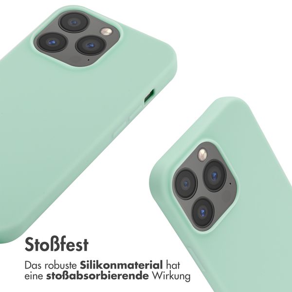 imoshion Silikonhülle mit Band für das iPhone 13 Pro - Mintgrün