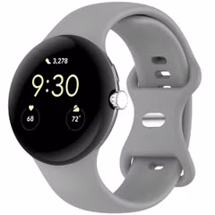 imoshion Silikon-Armband⁺ für  Google Pixel Watch / Watch 2 / Watch 3 / Watch 4 (41 mm) - Größe S - Grau