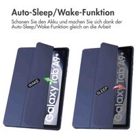 imoshion Trifold Hardcase Klapphülle Samsung Galaxy Tab A9 Plus - Dunkelblau