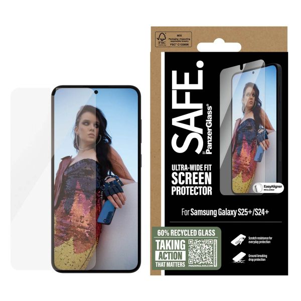 SAFE by PanzerGlass Ultra-Wide Fit Screenprotector inkl. Applikator Samsung Galaxy S24 Plus