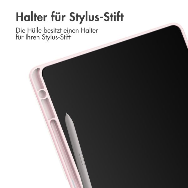 imoshion Trifold Hardcase Klapphülle Samsung Galaxy Tab S9 11.0 Zoll / Tab S10 FE / S9 FE 10.9 Zoll - Rosa