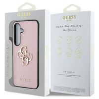 Guess 4G Metal Logo Saffiano Backcover Samsung Galaxy S25 - Rosa