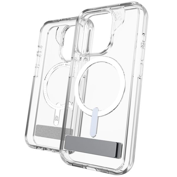 ZAGG Crystal Palace Snap KickStand Case mit MagSafe für das iPhone 15 Pro - Transparent