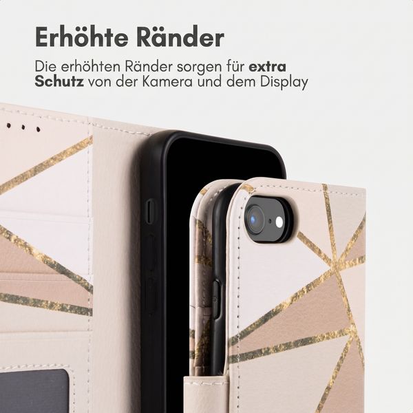 imoshion Design Klapphülle Apple iPhone SE (2022 / 2020) / 8 / 7 / 6(s) - Beige Graphic