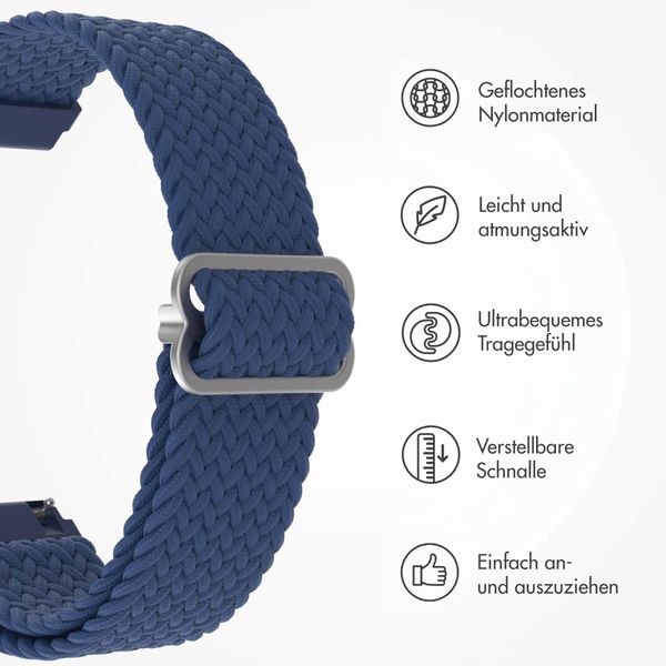 imoshion Gewebtes Nylonarmband - Universeller 20-mm-Anschluss - Dunkelblau