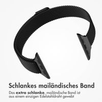 imoshion Mailandisches schlankes Armband für das  Apple Watch Series 1 t/m 9 / SE (38/40/41 mm) | Series 10 / 11 (42 mm) - Schwarz