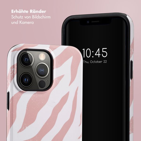 Selencia Vivid Back Cover iPhone 14 Pro Max - Colorful Zebra Old Pink