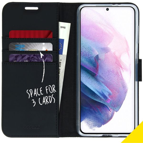 Accezz Wallet TPU Klapphülle Samsung Galaxy S21 Plus - Schwarz