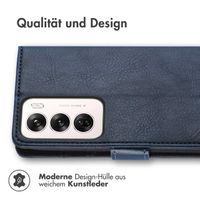 imoshion Luxuriöse Klapphülle Oppo Reno 12 Pro - Dunkelblau