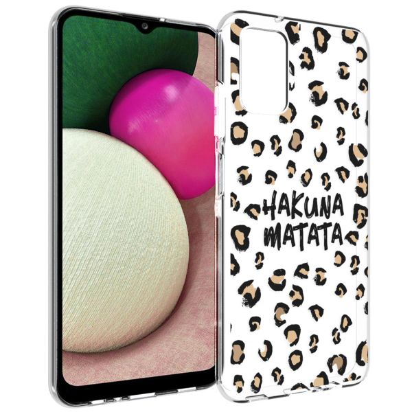 imoshion Design Hülle Samsung Galaxy A03s - Leopard - Braun / Schwarz