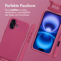 imoshion Color Backcover mit abtrennbarem Band MagSafe für das Apple iPhone 16 - Raspberry
